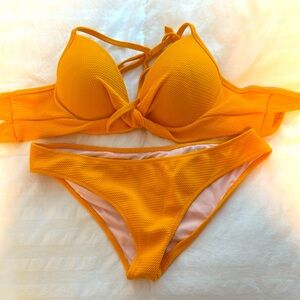 Shade & Shore Yellow Trim Bikini